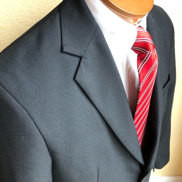 Lands’ End Classic Black Blazer Size 42 - Picture 7 of 15